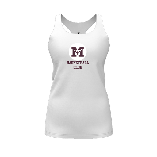 [CUS-DFW-RCBK-PER-WHT-FYS-LOGO1] Racerback Tank Top (Female Youth S, White, Logo 1)