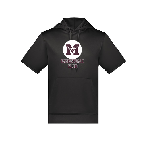 [6871.080.S-LOGO1] Men's Dri Fit Short Sleeve Hoodie (Adult S, Black)
