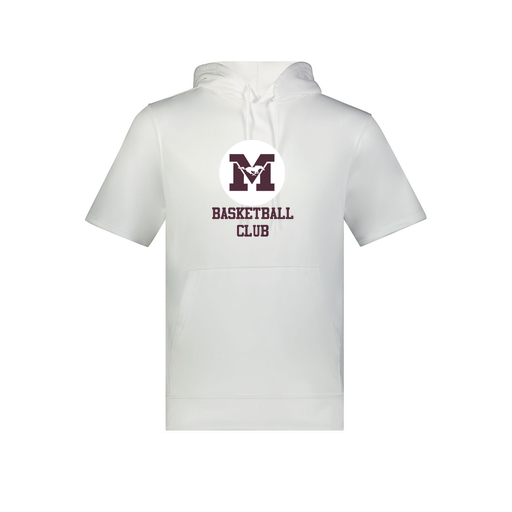 [6871.005.S-LOGO1] Men's Dri Fit Short Sleeve Hoodie (Adult S, White)