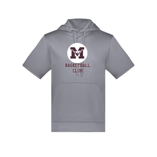 [6871.059.S-LOGO1] Men's Dri Fit Short Sleeve Hoodie (Adult S, Gray)