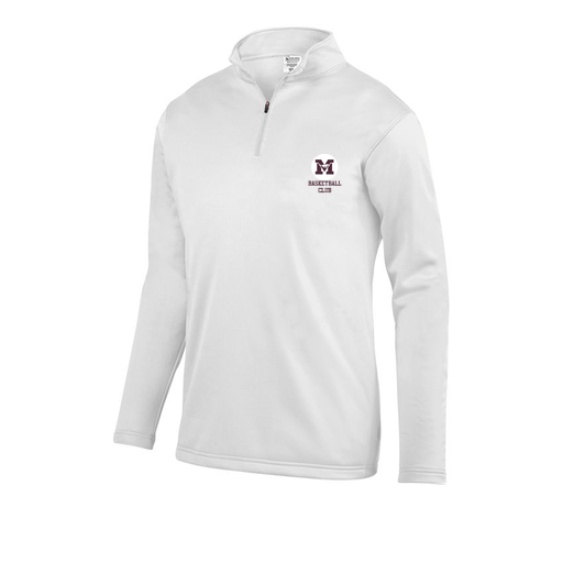 [FOLQFFWH-AS-LOGO1] Decker Men's FlexFleece 1/4 Zip (Adult S, White)