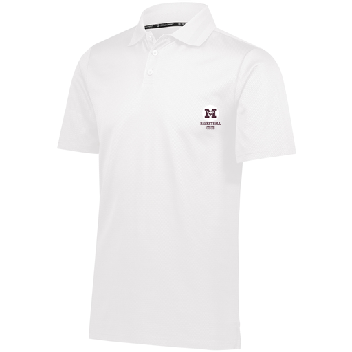 [222568.005.S-LOGO1] Men's Prism Polo (Adult S, White)