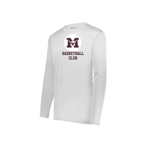 [222823.005.S-LOGO1] Youth LS Smooth Sport Shirt (Youth S, White)