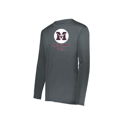[222823.059.S-LOGO1] Youth LS Smooth Sport Shirt (Youth S, Gray)
