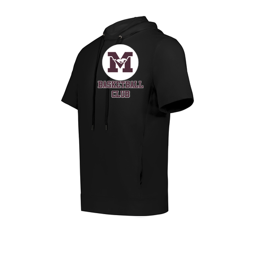 [222605.080.S-LOGO1] YOUTH VENTURA SOFT KNIT SHORT SLEEVE HOODIE (Youth S, Black)