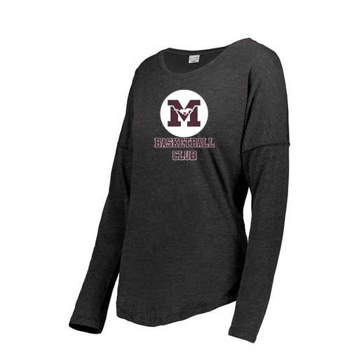 [3077.K94.S-LOGO1] Ladies LS Ultra-blend T-Shirt (Female Adult S, Black)