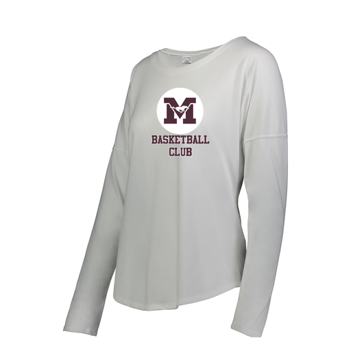 [3077.005.S-LOGO1] Ladies LS Ultra-blend T-Shirt (Female Adult S, White)