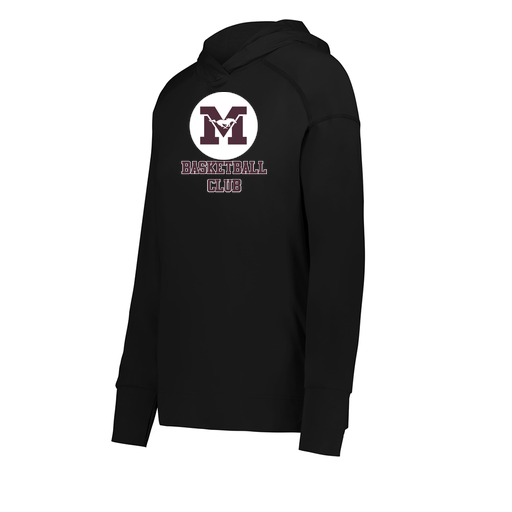 [222798.080.XS-LOGO1] Ladies Ventura Thin Knit Hoodie (Female Adult XS, Black)